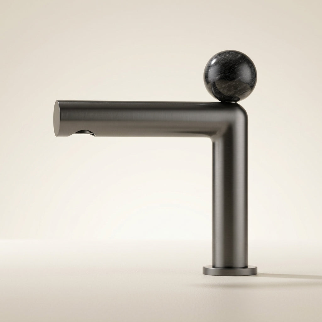 Luna – Mitigeur de lavabo coudé, manette boule