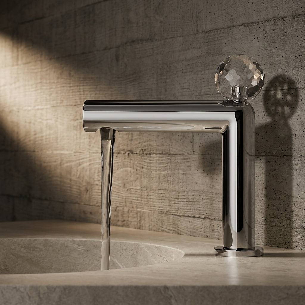 Luna – Mitigeur de lavabo coudé, manette boule