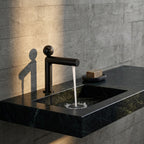 Luna – Mitigeur de lavabo coudé, manette boule