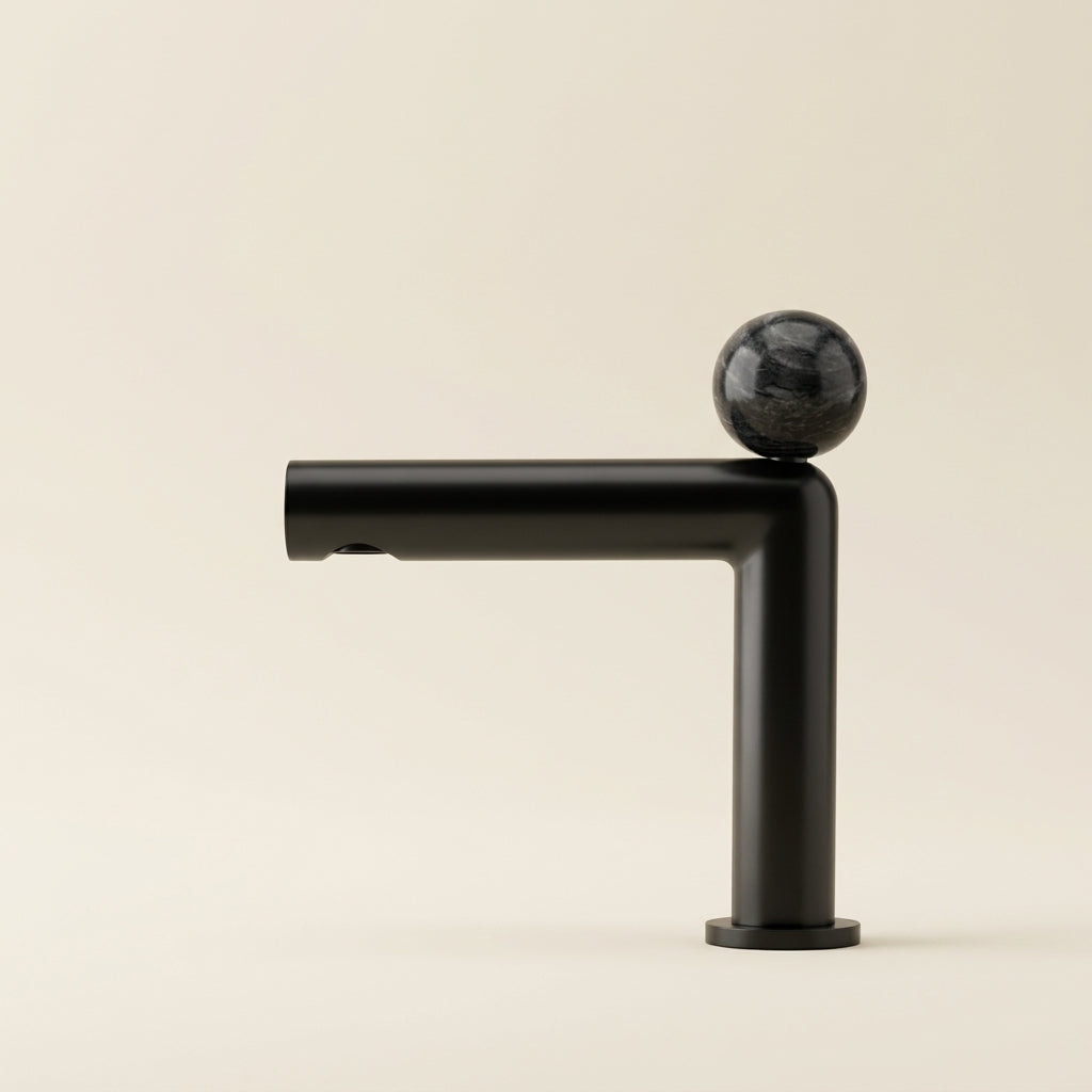 Luna – Mitigeur de lavabo coudé, manette boule