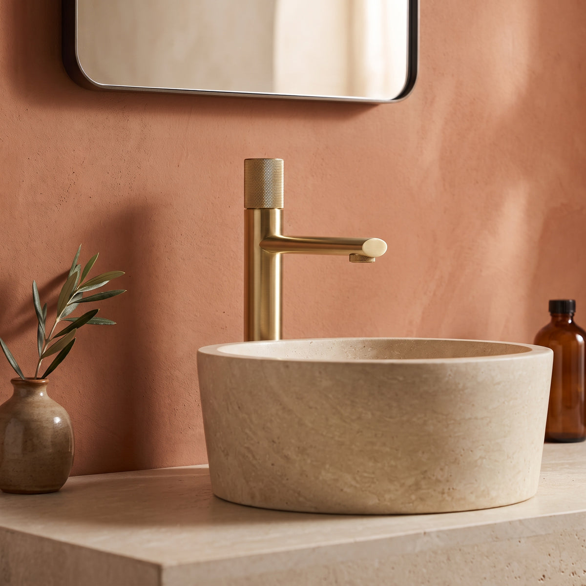 Elin – Mitigeur de lavabo monocommande, manette moletée