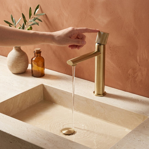 Elin – Mitigeur de lavabo monocommande, manette moletée