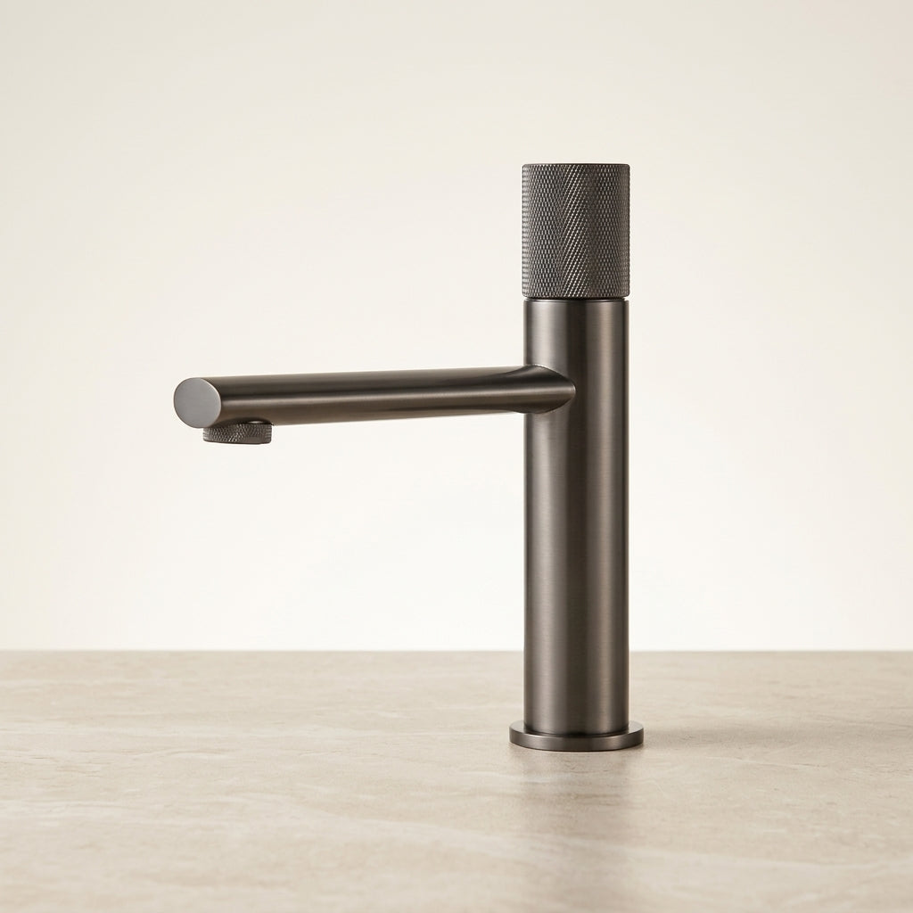 Elin – Mitigeur de lavabo monocommande, manette moletée