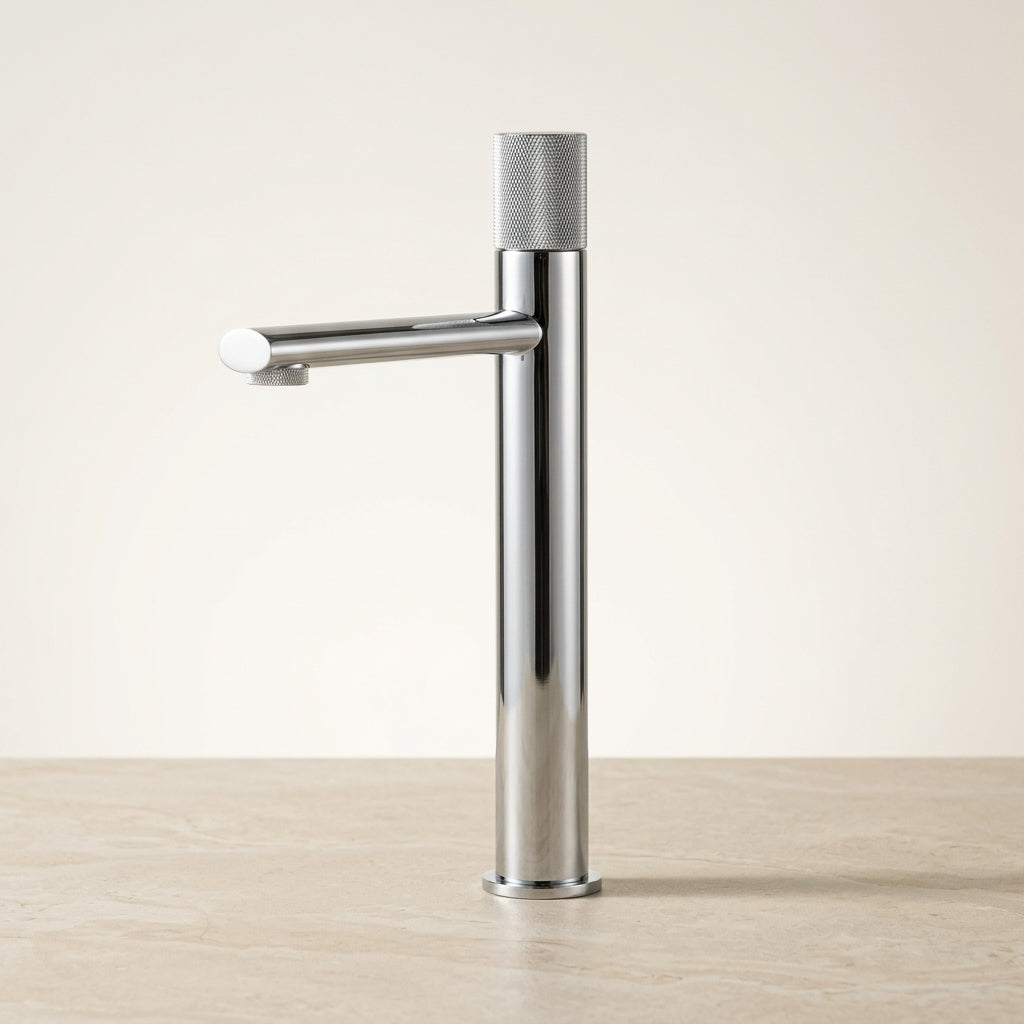 Elin – Mitigeur de lavabo monocommande, manette moletée