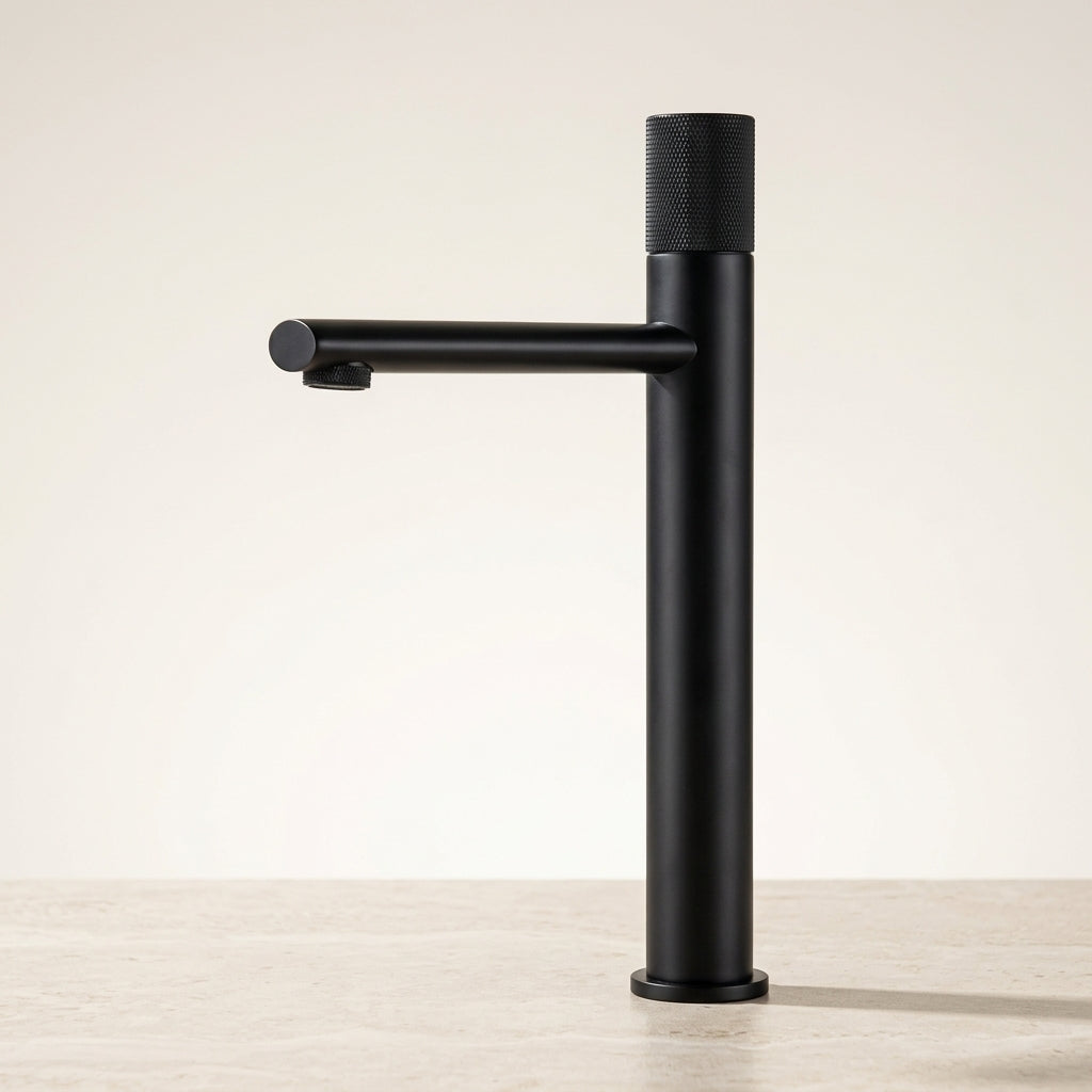 Elin – Mitigeur de lavabo monocommande, manette moletée
