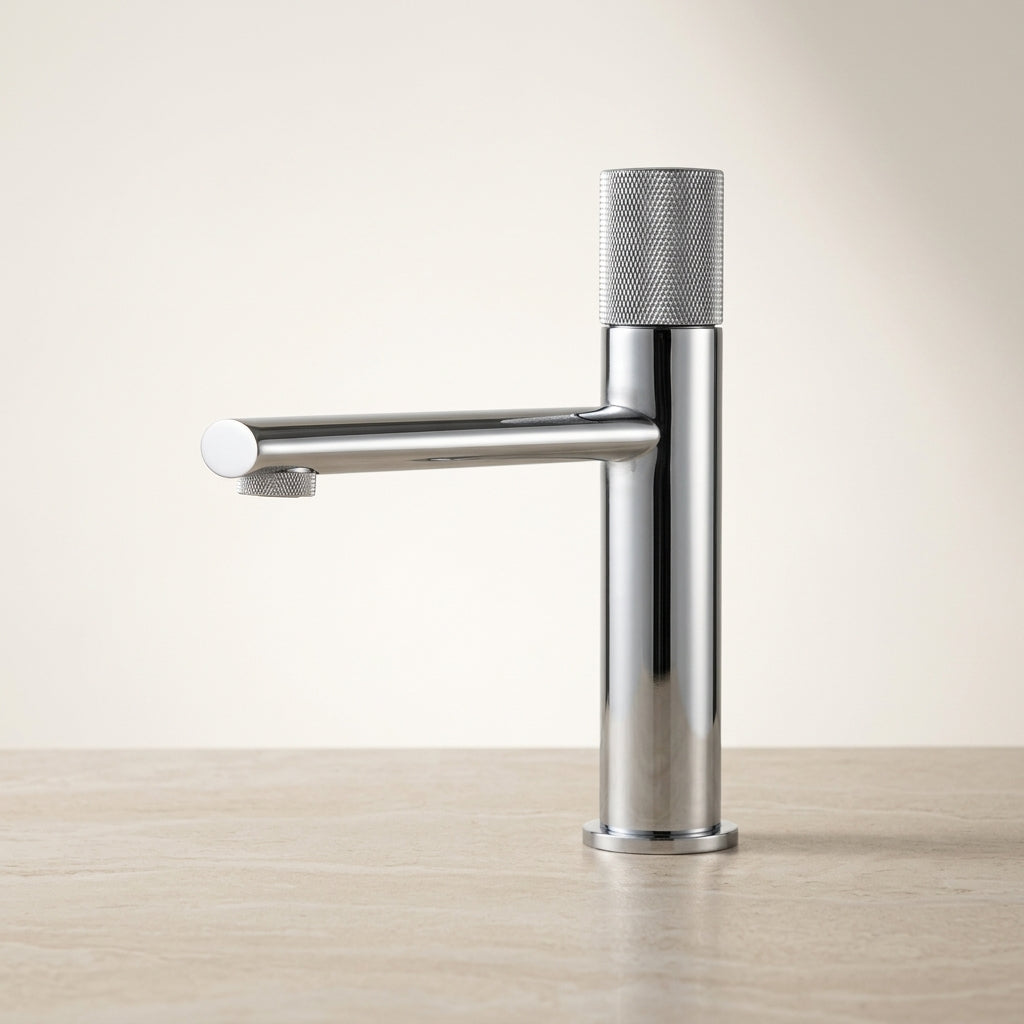 Elin – Mitigeur de lavabo monocommande, manette moletée