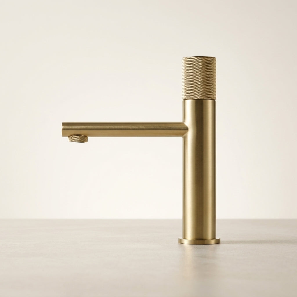 Elin – Mitigeur de lavabo monocommande, manette moletée