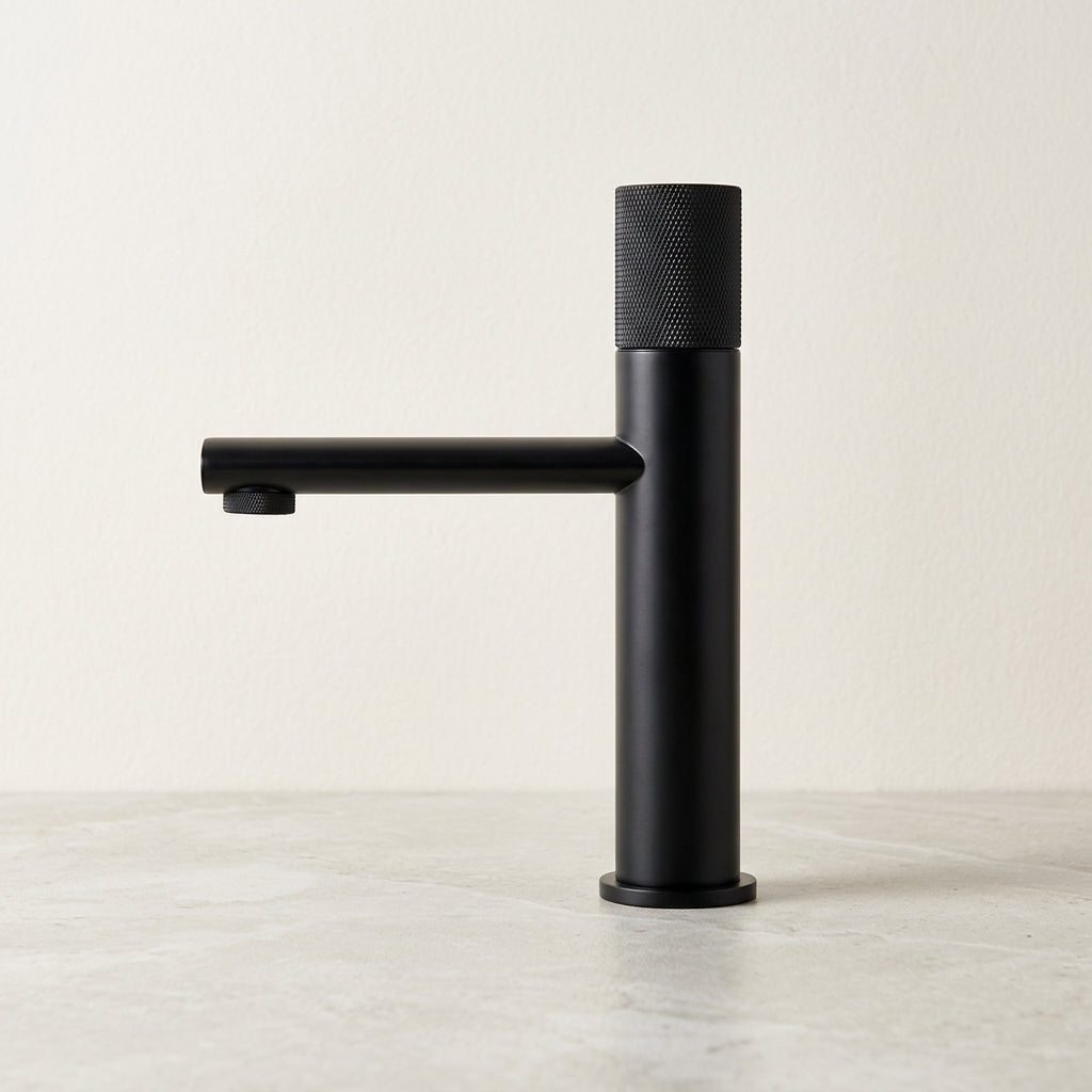 Elin – Mitigeur de lavabo monocommande, manette moletée