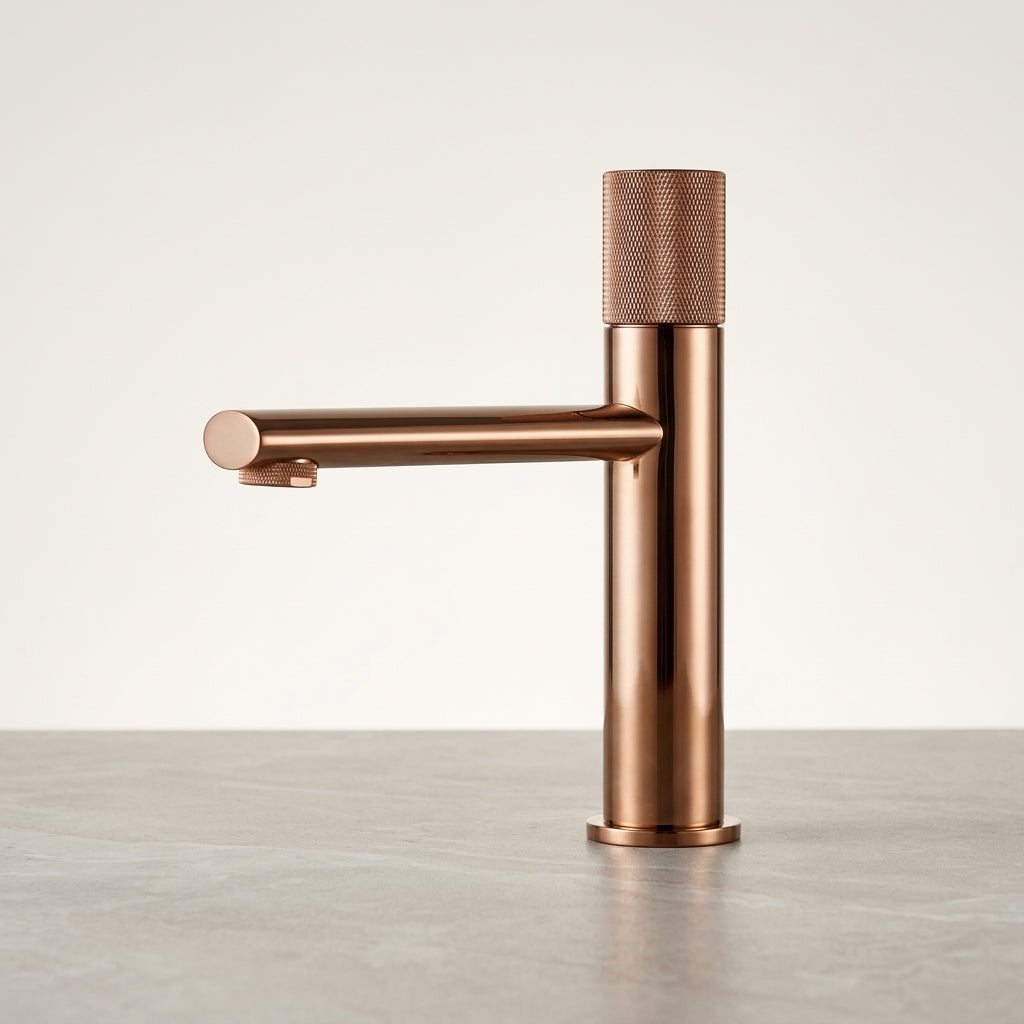 Elin – Mitigeur de lavabo monocommande, manette moletée
