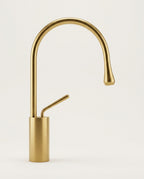 Alma - Mitigeur de lavabo goutte d'eau, bec haut monocommande